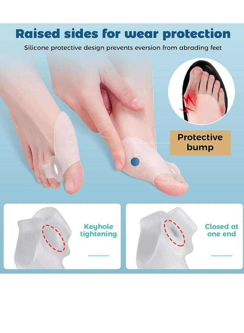 مجموعة مصحح عظم الإصبع الكبير قابل للتعديل وفاصل أصابع القدم للرجال والنساء لتخفيف ألم الأصابع - Image 5